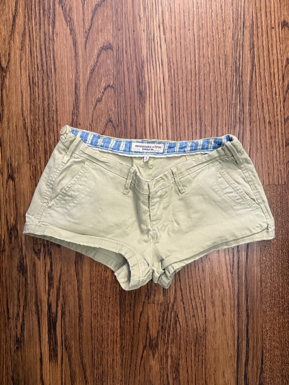 Abercrombie & Fitch Women's Light Olive / Mint Shorts